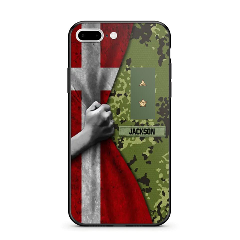 Personalized Danish Solider/Veteran Rank Camo Phonecase 3D Printed 22DEC-HY07