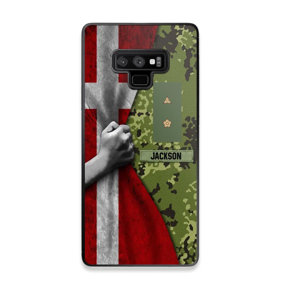 Personalized Danish Solider/Veteran Rank Camo Phonecase 3D Printed 22DEC-HY07