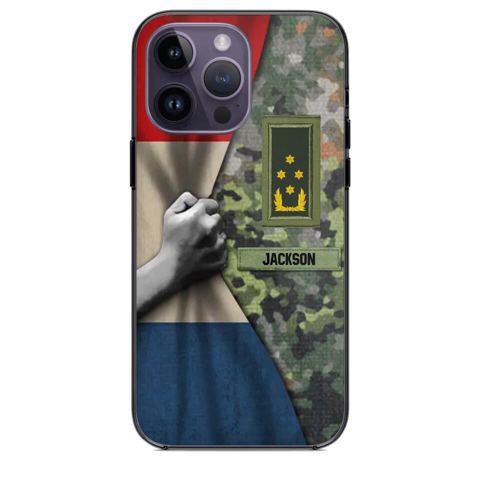 Personalized Netherlands Solider/Veteran Rank Camo Phonecase 3D Printed 22DEC-HY07