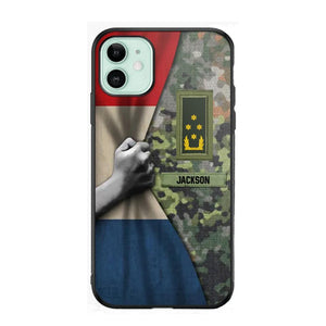 Personalized Netherlands Solider/Veteran Rank Camo Phonecase 3D Printed 22DEC-HY07