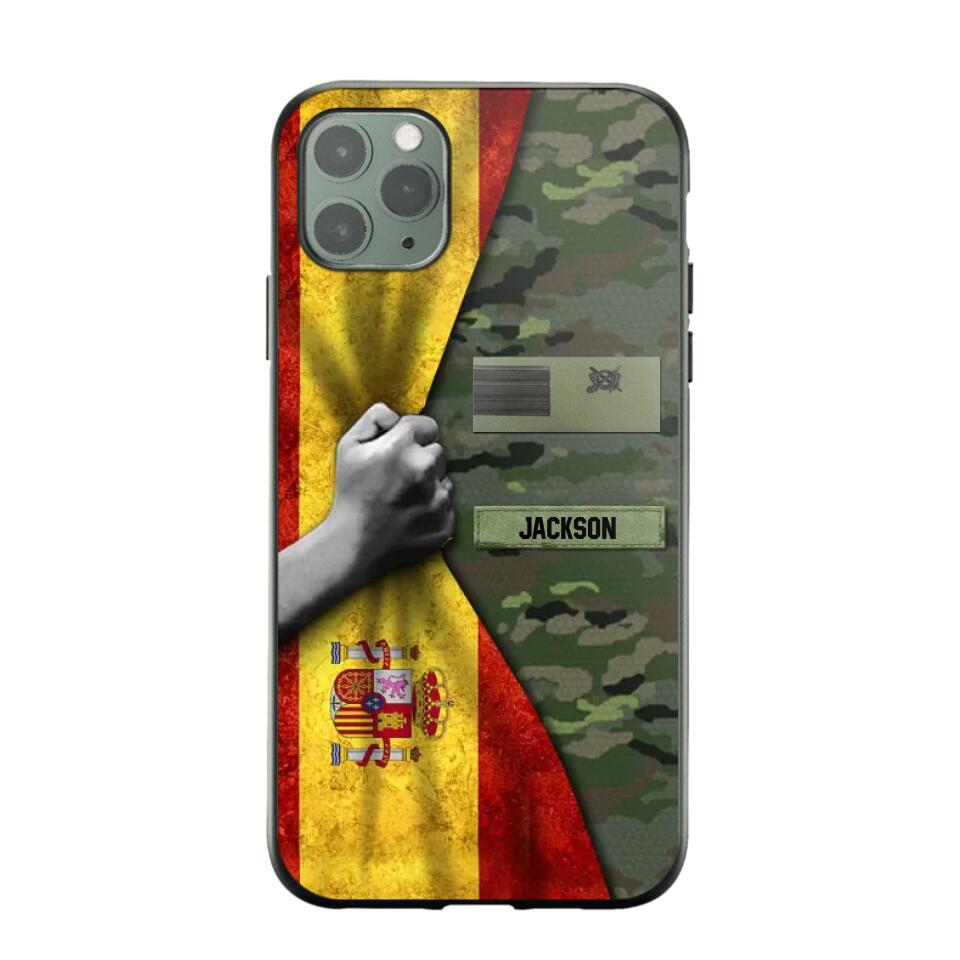 Personalized Spanish Solider/Veteran Rank Camo Phonecase 3D Printed 22DEC-HY07