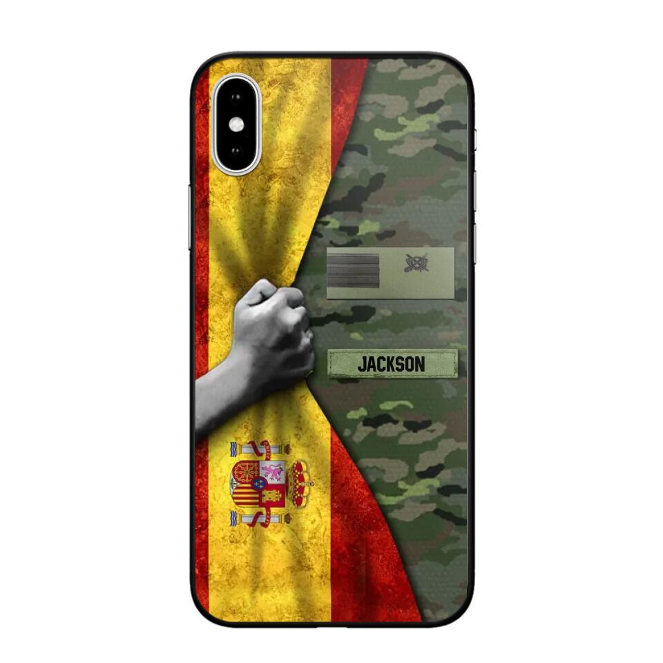 Personalized Spanish Solider/Veteran Rank Camo Phonecase 3D Printed 22DEC-HY07