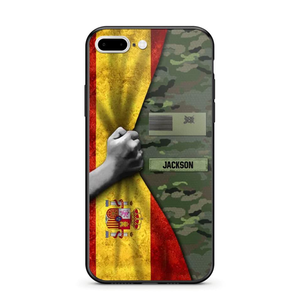 Personalized Spanish Solider/Veteran Rank Camo Phonecase 3D Printed 22DEC-HY07