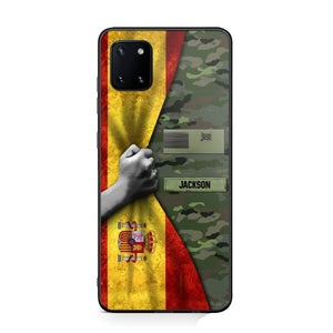 Personalized Spanish Solider/Veteran Rank Camo Phonecase 3D Printed 22DEC-HY07