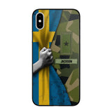 Personalized Sweden Solider/Veteran Rank Camo Phonecase 3D Printed 22DEC-HY07