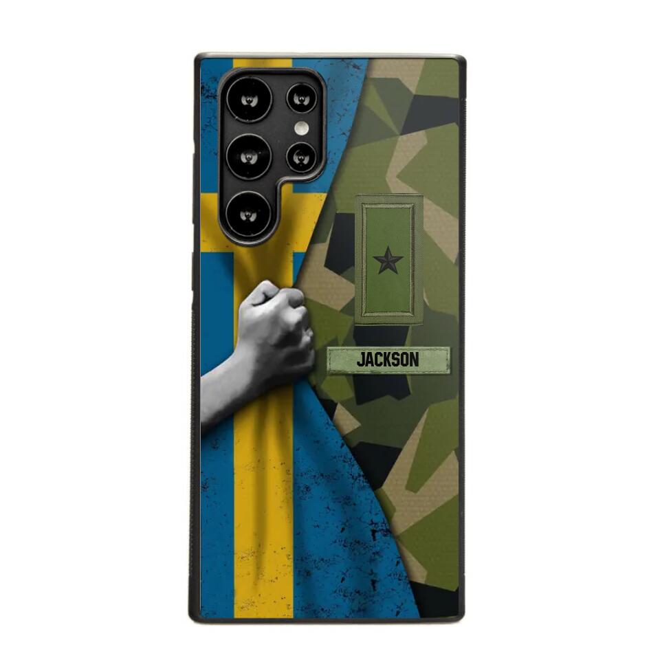 Personalized Sweden Solider/Veteran Rank Camo Phonecase 3D Printed 22DEC-HY07