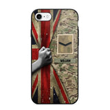 Personalized UK Solider/Veteran Rank Camo Phonecase 3D Printed 22DEC-HY07