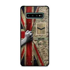 Personalized UK Solider/Veteran Rank Camo Phonecase 3D Printed 22DEC-HY07