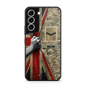 Personalized UK Solider/Veteran Rank Camo Phonecase 3D Printed 22DEC-HY07