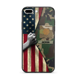 Personalized US Solider/Veteran Rank Camo Phonecase 3D Printed 22DEC-HY07