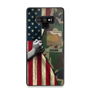 Personalized US Solider/Veteran Rank Camo Phonecase 3D Printed 22DEC-HY07