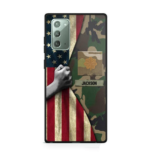 Personalized US Solider/Veteran Rank Camo Phonecase 3D Printed 22DEC-HY07