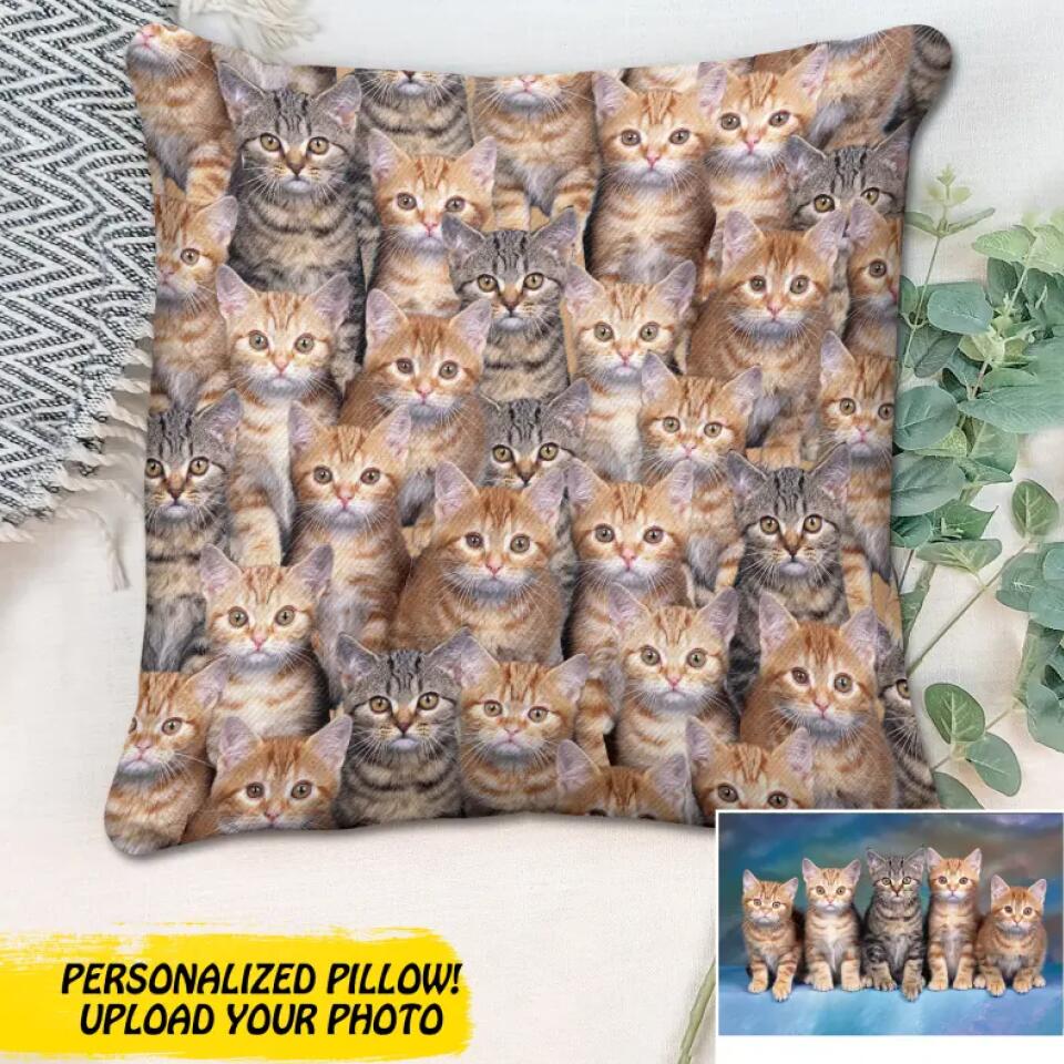 Personalized Your Cat Image Rug Or Pillow Printed QTDT0812