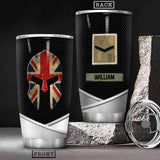 Personalized UK Solider/Veteran Rank Camo Tumbler Printed 22DEC-HY08