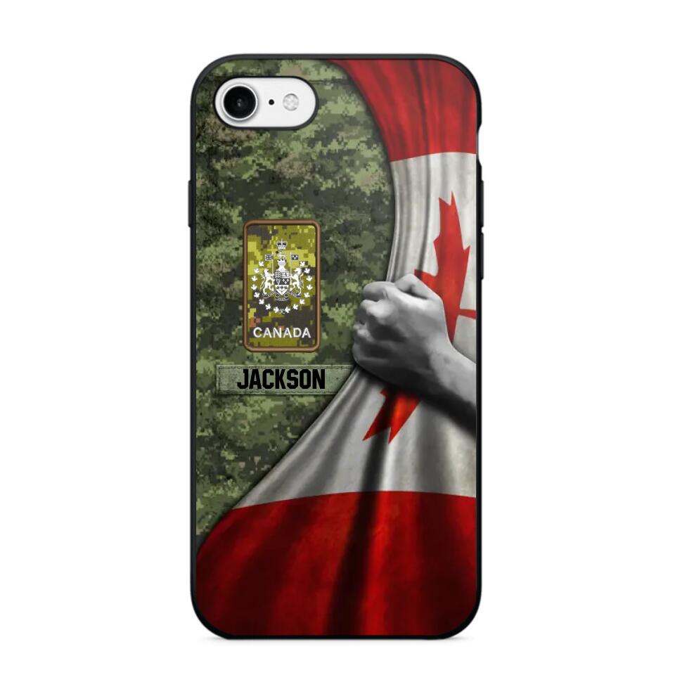 Personalized Canadian Solider/Veteran Rank Camo Flag Phonecase 3D Printed 22DEC-DT08