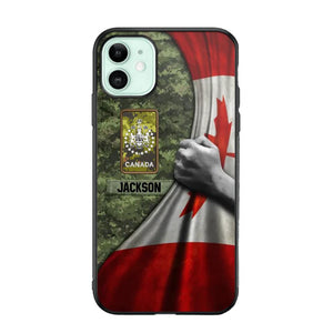 Personalized Canadian Solider/Veteran Rank Camo Flag Phonecase 3D Printed 22DEC-DT08