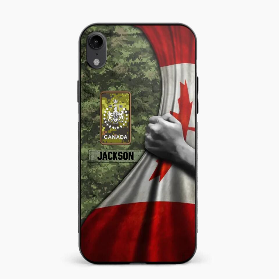 Personalized Canadian Solider/Veteran Rank Camo Flag Phonecase 3D Printed 22DEC-DT08