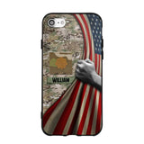 Personalized US Solider/Veteran Rank Camo Flag Phonecase 3D Printed 22DEC-DT08