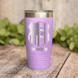 Personalized US Police With Name And Department Tumbler Printed QTDT1012