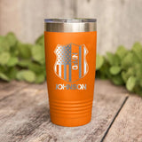 Personalized US Police With Name And Department Tumbler Printed QTDT1012