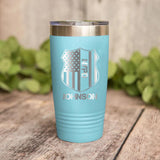 Personalized US Police With Name And Department Tumbler Printed QTDT1012