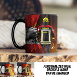 Personalized Austrian Firefighter Black Mug Printed 22DEC-DT13