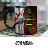 Personalized Canadian Firefighter Black Mug Printed 22DEC-DT13