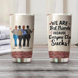 Personalized We Are Best Friends We're Trouble Besties Gifts Tumbler Printed QTDT1512-