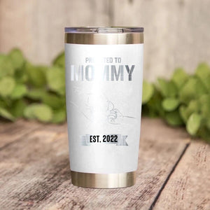 Personalized Promoted To Mommy/Daddy Laser Tumbler Printed QTDT1612