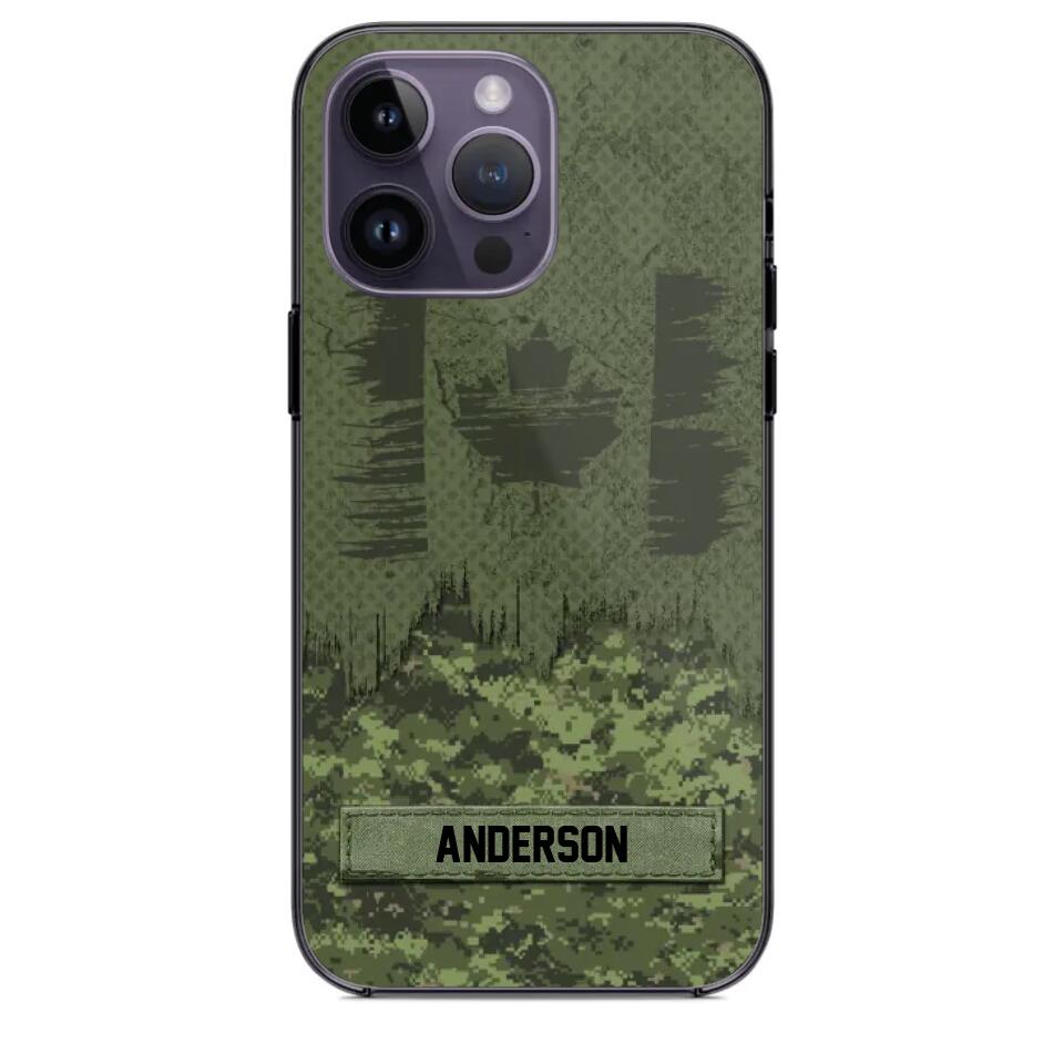 Personalized Canadian Soldier/Veteran Camo Phonecase 3D Printed 22DEC-DT15