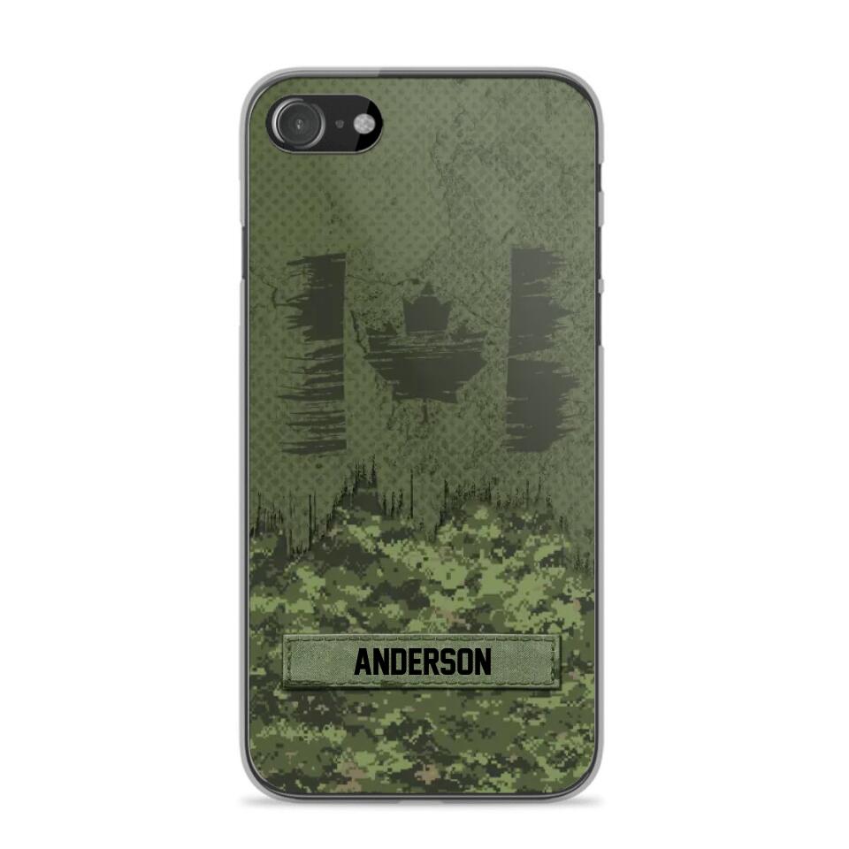 Personalized Canadian Soldier/Veteran Camo Phonecase 3D Printed 22DEC-DT15