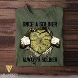 Personalized Once An Australian Solider Always A Solider Rank Camo Tshirt Printed 22DEC-HQ19