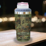 Personalized Once A Soldier Always A Soldier German Soldier/ Veteran With Rank Camo Tumbler 30oz Printed 22DEC-HY19