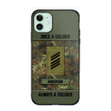 Personalized Once A Soldier Always A Soldier German Soldier/ Veteran Rank Camo Phonecase 3D Printed 22DEC-DT14