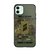 Personalized Once A Soldier Always A Soldier German Soldier/ Veteran Rank Camo Phonecase 3D Printed 22DEC-DT14