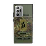 Personalized Once A Soldier Always A Soldier German Soldier/ Veteran Rank Camo Phonecase 3D Printed 22DEC-DT14