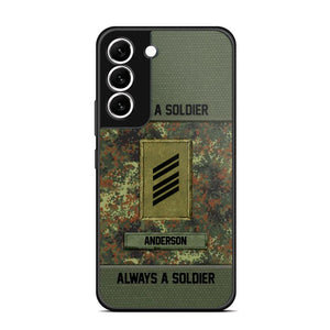 Personalized Once A Soldier Always A Soldier German Soldier/ Veteran Rank Camo Phonecase 3D Printed 22DEC-DT14