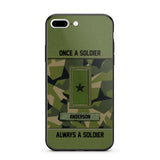 Personalized Once A Soldier Always A Soldier Sweden Soldier/ Veteran Rank Camo Phonecase 3D Printed 22DEC-DT14