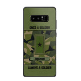 Personalized Once A Soldier Always A Soldier Sweden Soldier/ Veteran Rank Camo Phonecase 3D Printed 22DEC-DT14