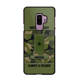 Personalized Once A Soldier Always A Soldier Sweden Soldier/ Veteran Rank Camo Phonecase 3D Printed 22DEC-DT14