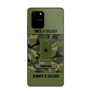 Personalized Once A Soldier Always A Soldier Sweden Soldier/ Veteran Rank Camo Phonecase 3D Printed 22DEC-DT14