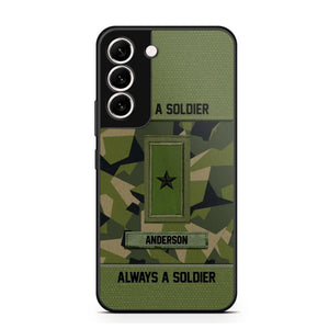 Personalized Once A Soldier Always A Soldier Sweden Soldier/ Veteran Rank Camo Phonecase 3D Printed 22DEC-DT14