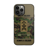 Personalized Once A Soldier Always A Soldier Swiss Soldier/ Veteran Rank Camo Phonecase 3D Printed 22DEC-DT14