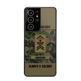 Personalized Once A Soldier Always A Soldier Swiss Soldier/ Veteran Rank Camo Phonecase 3D Printed 22DEC-DT14