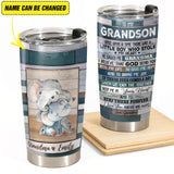 Personalized To My Grandson Little Boy Who Stole My Heart  Elephant Tumbler Printed 22DEC-DT22