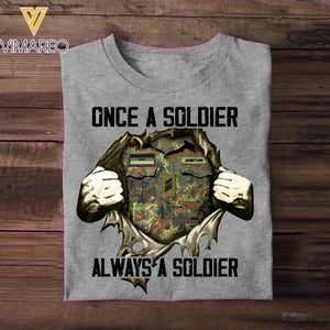 Personalized Once A German Solider Always A Solider Rank Camo Tshirt Printed 22DEC-HQ19