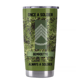 Personalized Danish Soldier/ Veteran Once A Solider Always A Solider Tumbler Printed 22DEC-DT15