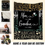 Personalized Mom & Grandma's Year Quilt Blanket Printed QTHQ2812