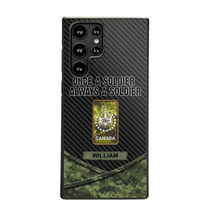 Personalized Canadian Once A Soldier Always A Soldier Camo Phonecase 3D Printed 23JAN-HY03