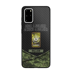 Personalized Canadian Once A Soldier Always A Soldier Camo Phonecase 3D Printed 23JAN-HY03